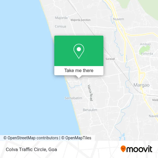 Colva Traffic Circle map