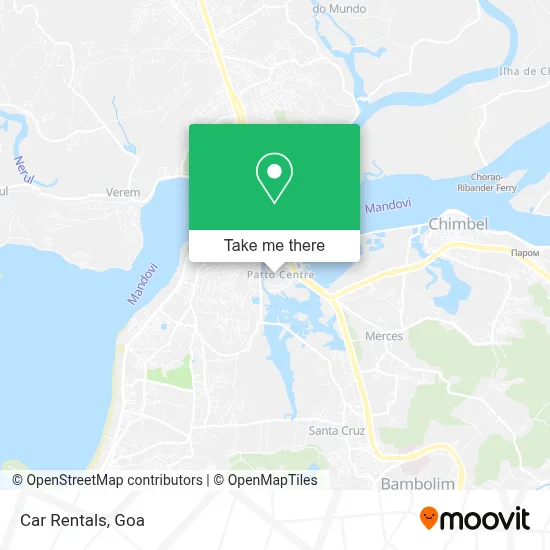 Car Rentals map