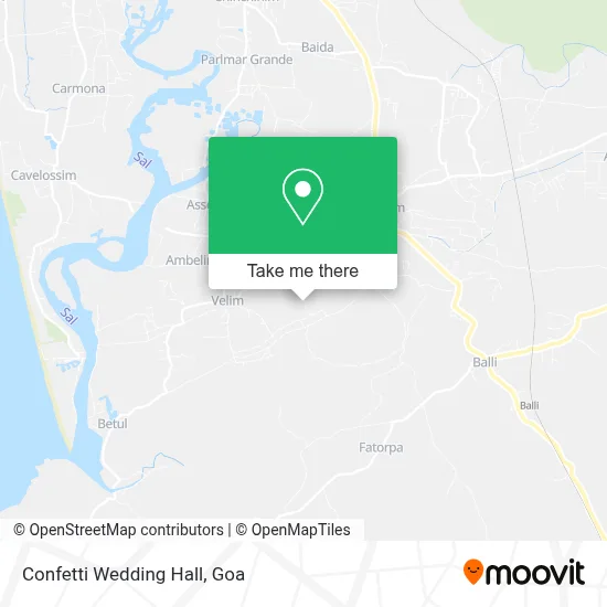Confetti Wedding Hall map