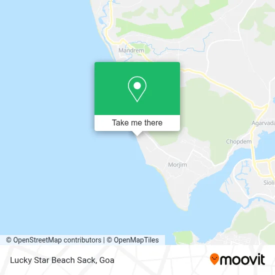 Lucky Star Beach Sack map
