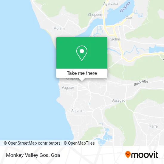 Monkey Valley Goa map