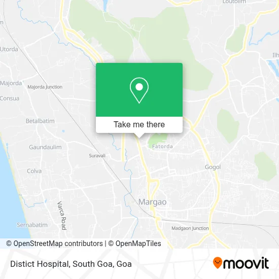 Distict Hospital, South Goa map