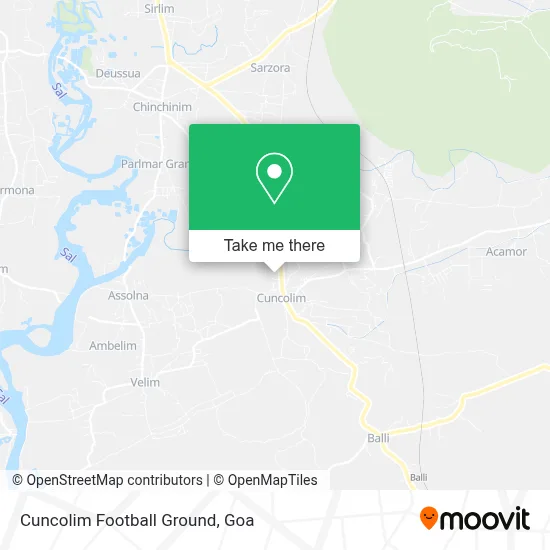 Cuncolim Football Ground map