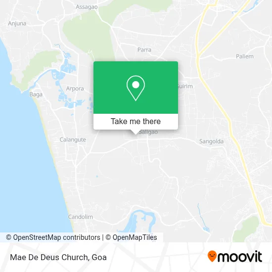 Mae De Deus Church map