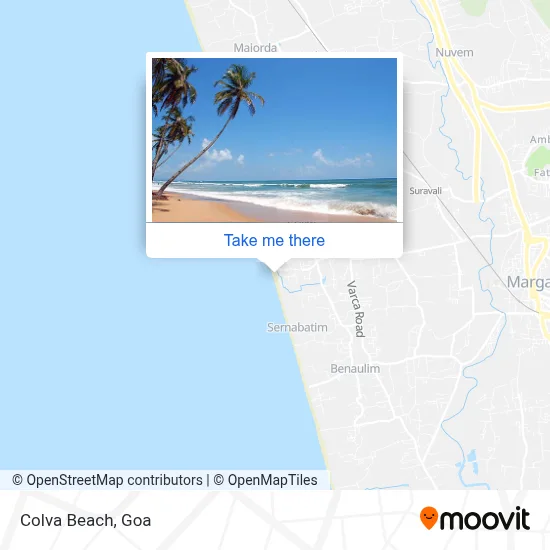 Colva Beach map