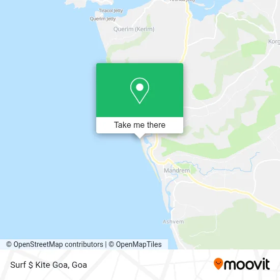 Surf $ Kite Goa map