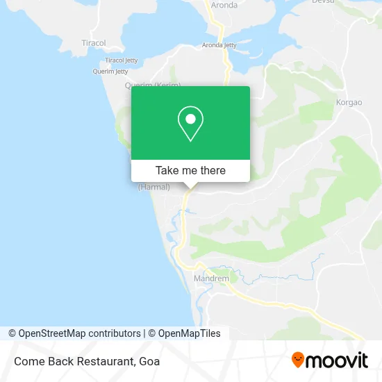 Come Back Restaurant map