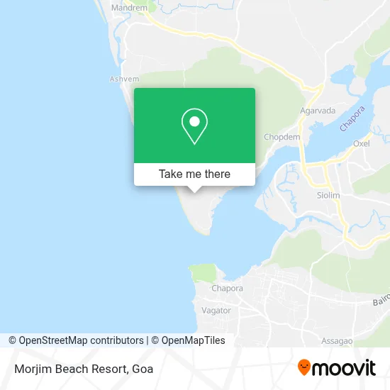 Morjim Beach Resort map