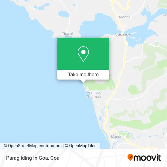 Paragliding In Goa map