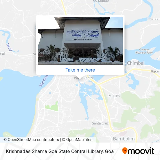 Krishnadas Shama Goa State Central Library map