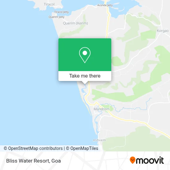 Bliss Water Resort map