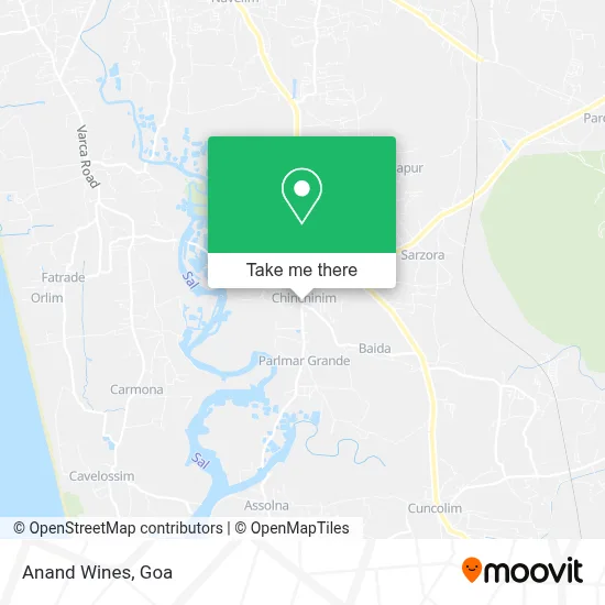 Anand Wines map