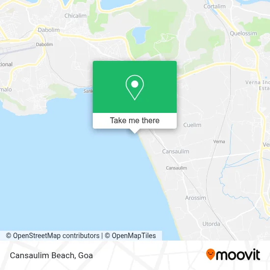 Cansaulim Beach map