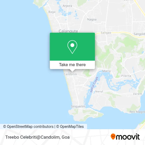 Treebo Celebriti@Candolim map