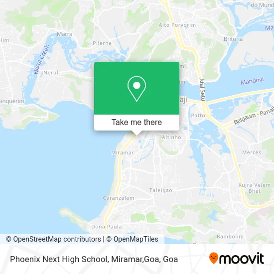 Phoenix Next High School, Miramar,Goa map