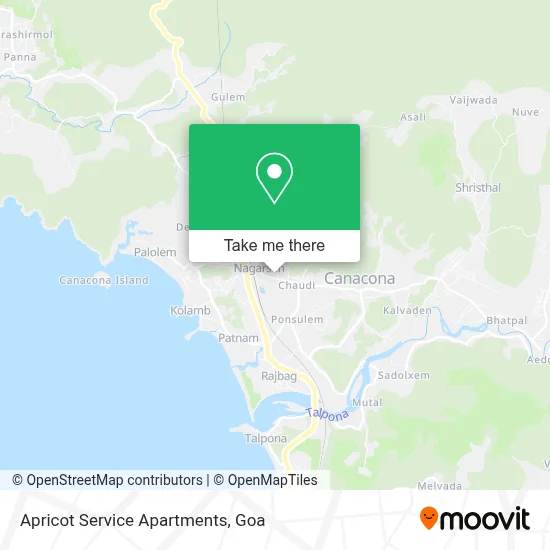 Apricot Service Apartments map