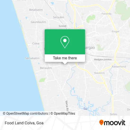 Food Land Colva map