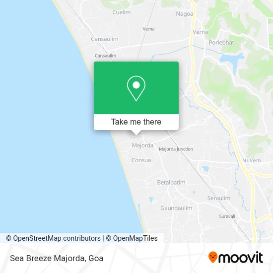 Sea Breeze Majorda map