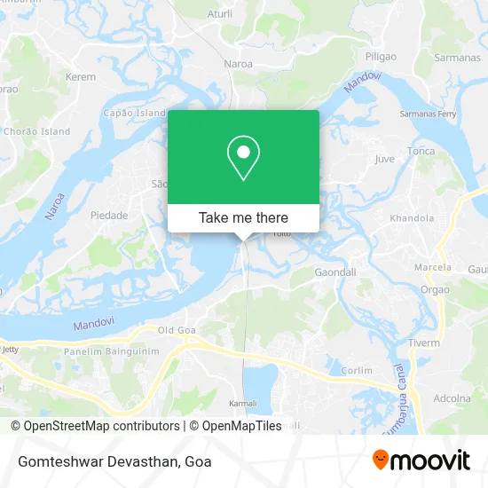 Gomteshwar Devasthan map