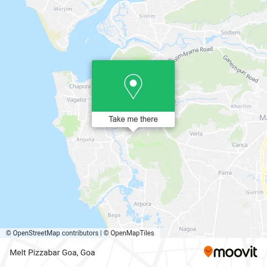 Melt Pizzabar Goa map