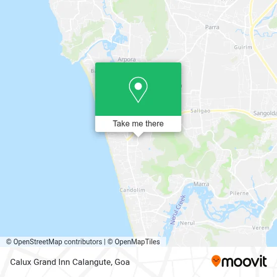 Calux Grand Inn Calangute map