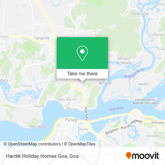 Hardik Holiday Homes Goa map