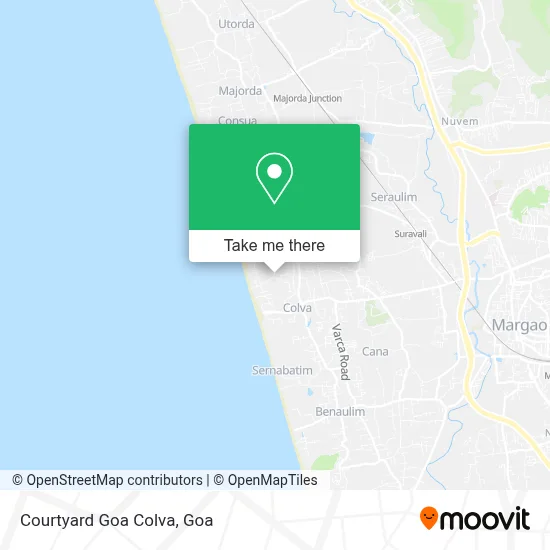 Courtyard Goa Colva map