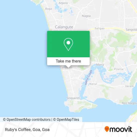 Ruby's Coffee, Goa map