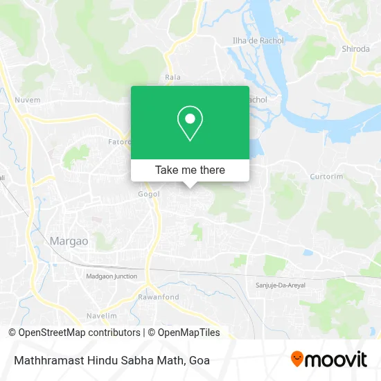 Mathhramast Hindu Sabha Math map