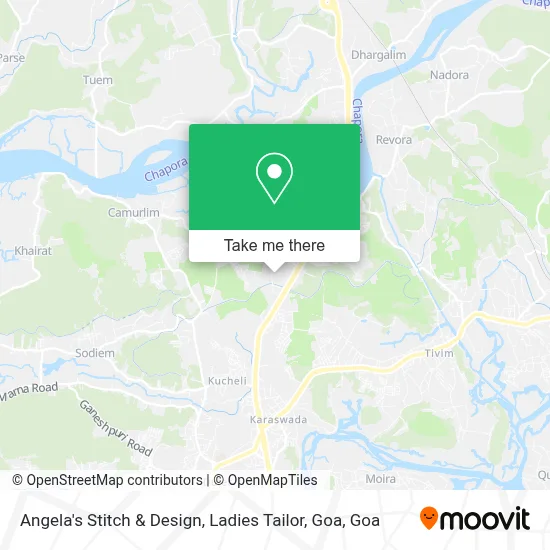 Angela's Stitch & Design, Ladies Tailor, Goa map