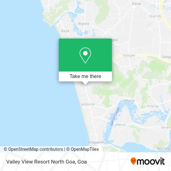 Valley View Resort   North Goa map