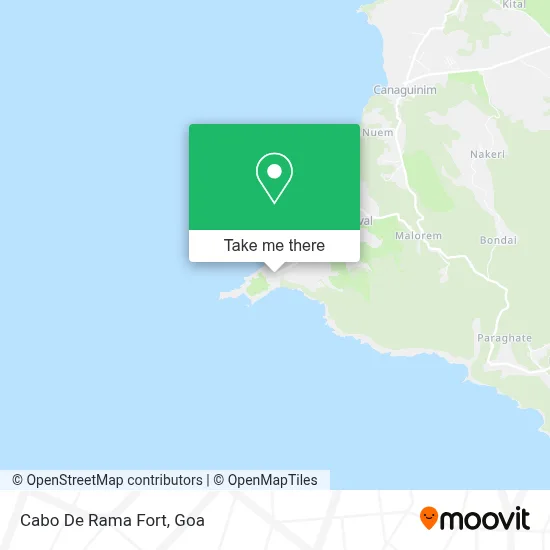 Cabo De Rama Fort map