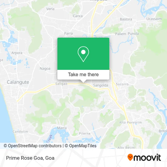Prime Rose Goa map