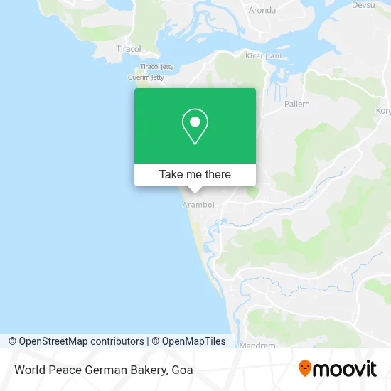 World Peace German Bakery map