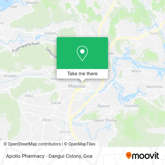 Apollo Pharmacy - Dangui Colony map