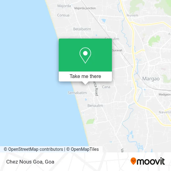 Chez Nous Goa map