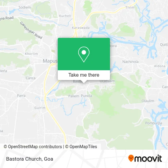 Bastora Church map