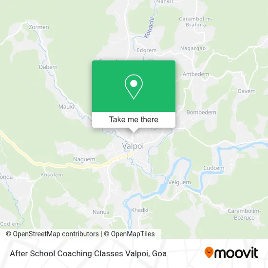 After School Coaching Classes Valpoi map