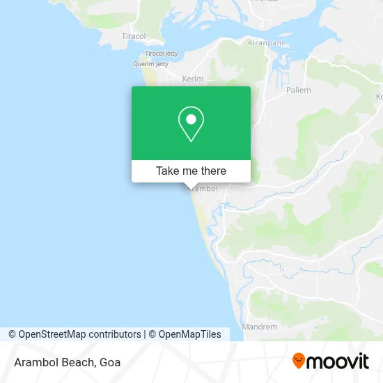 Arambol Beach map