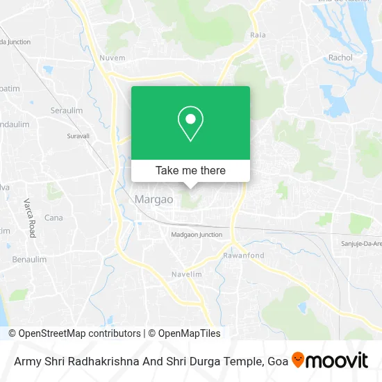 Army Shri Radhakrishna And Shri Durga Temple map
