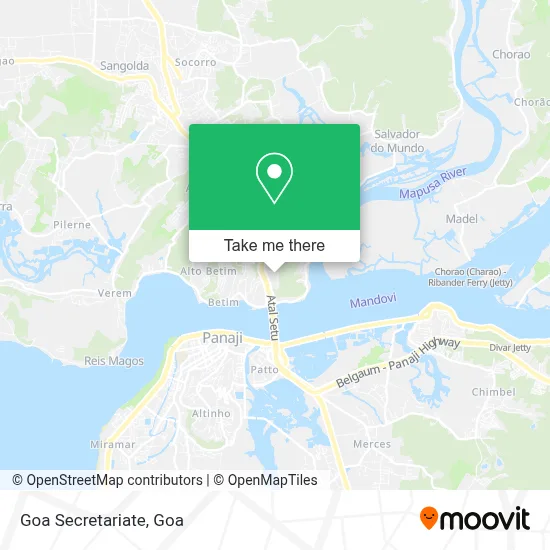 Goa Secretariate map
