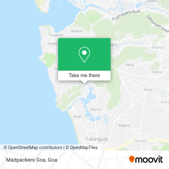 Madpackers Goa map