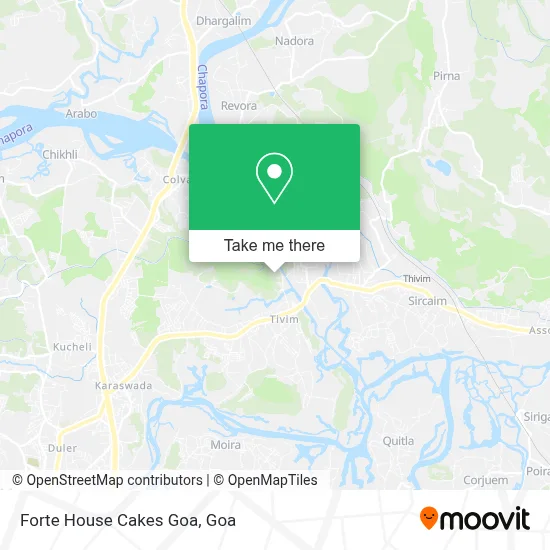 Forte House Cakes Goa map