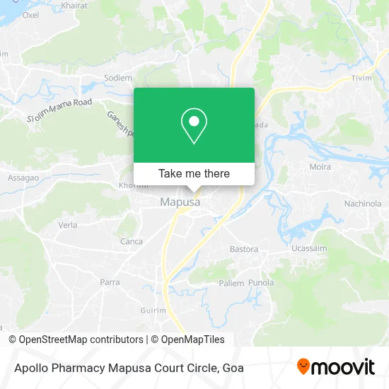 Apollo Pharmacy Mapusa Court Circle map