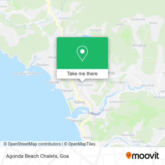 Agonda Beach Chalets map