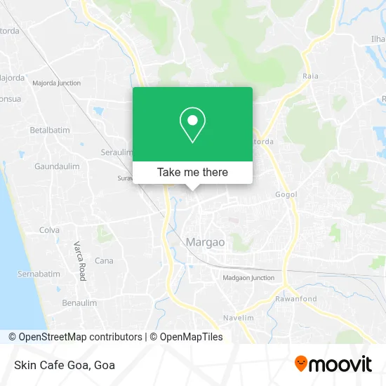 Skin Cafe Goa map