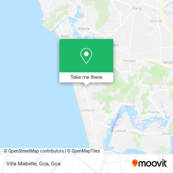 Villa Mabelle, Goa map