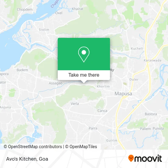 Avo's Kitchen map