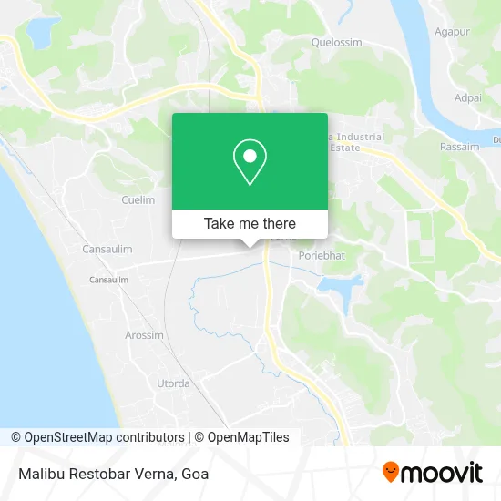 Malibu Restobar Verna map