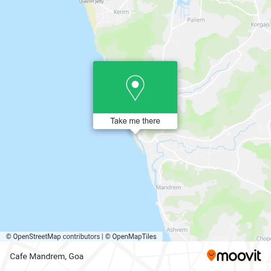 Cafe Mandrem map